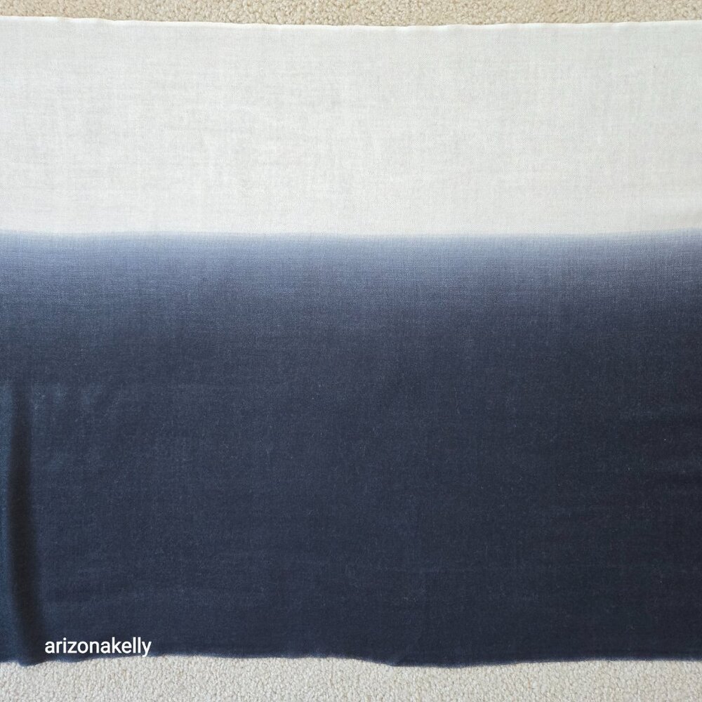 Masai Copenhagen Wool Scarf Gradient Ombre Lightweight Black White - Picture 9 of 10
